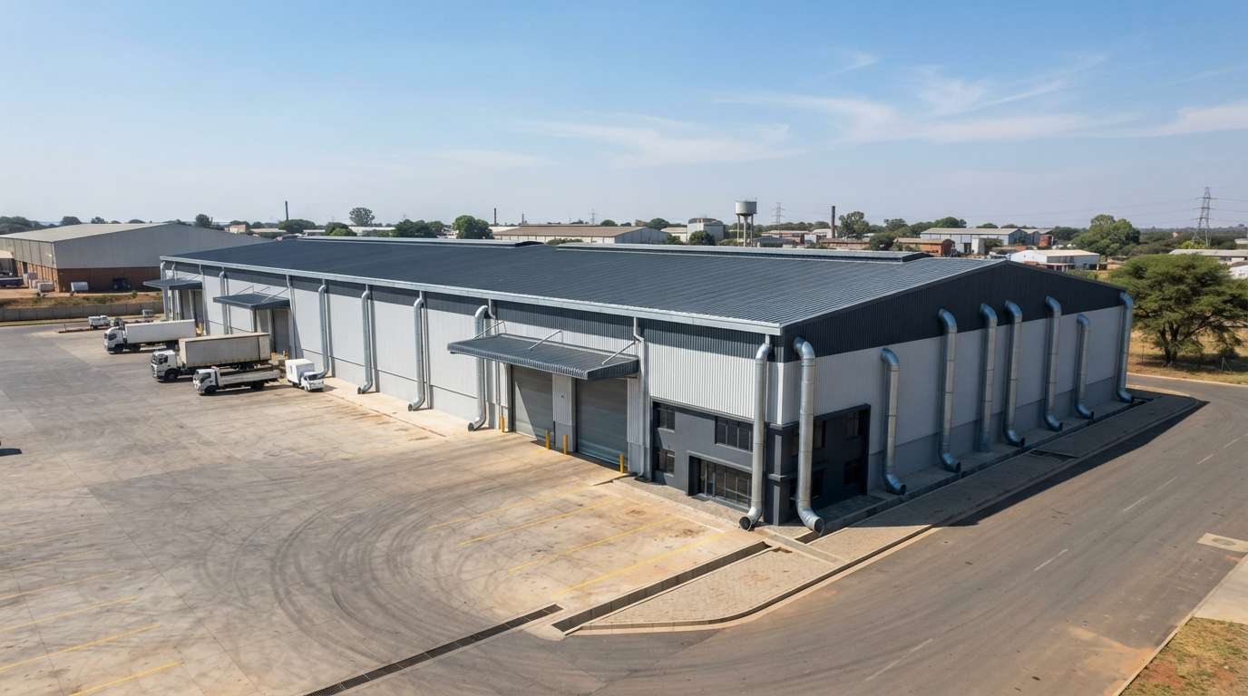 Getting gutters ready before the Zimbabwean rainy season